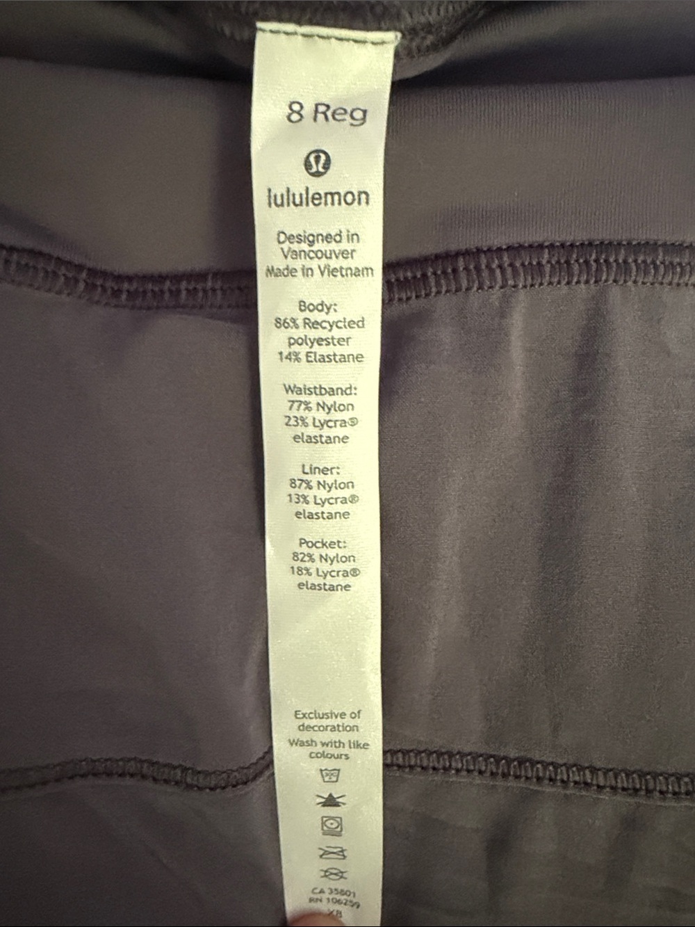 Lululemon Pace Rival Athletic tennis/running skort in Size 8 Reg Charcoal Gray - Picture 2 of 7